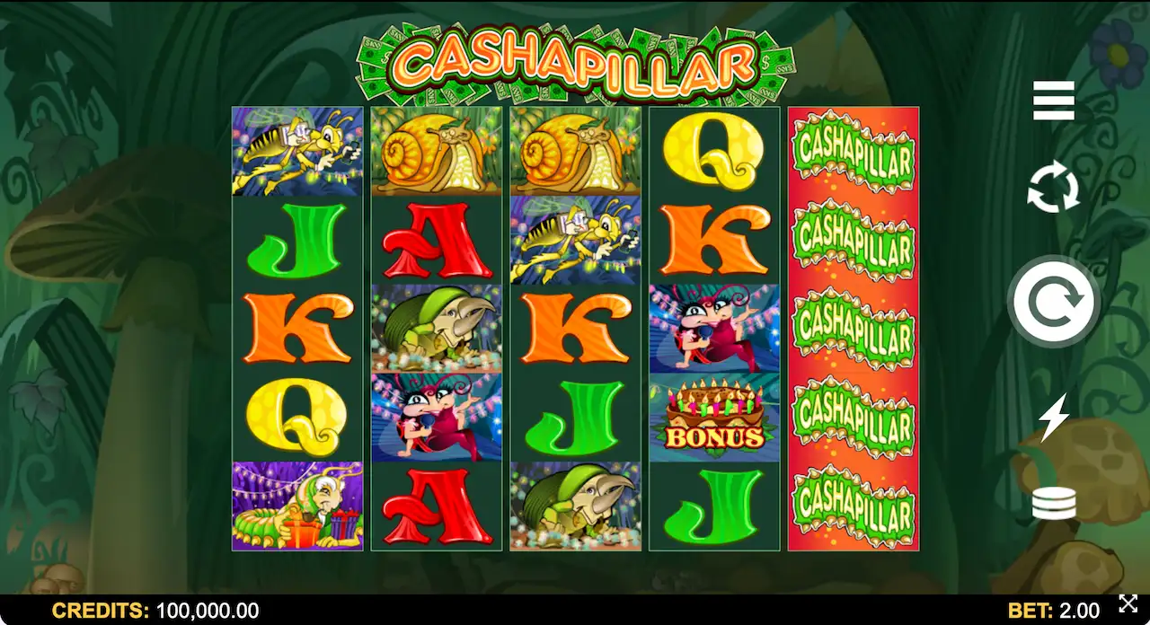 Cashapillar spilleautomat