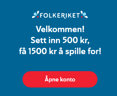 Folkeriket casino Norge bonus