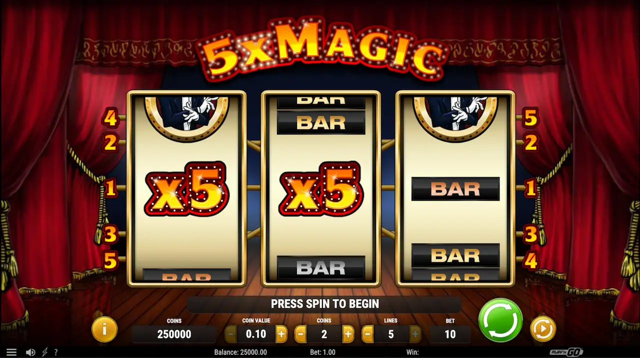 5x Magic spilleautomat