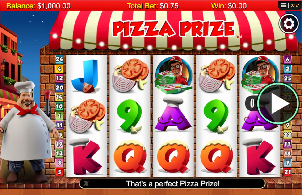 Pizza prize spilleautomat