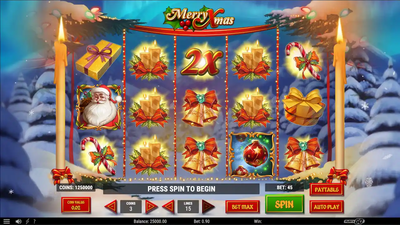 Merry xmas spilleautomat