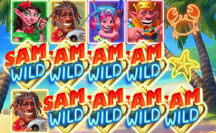 sam on the beach spilleautomat