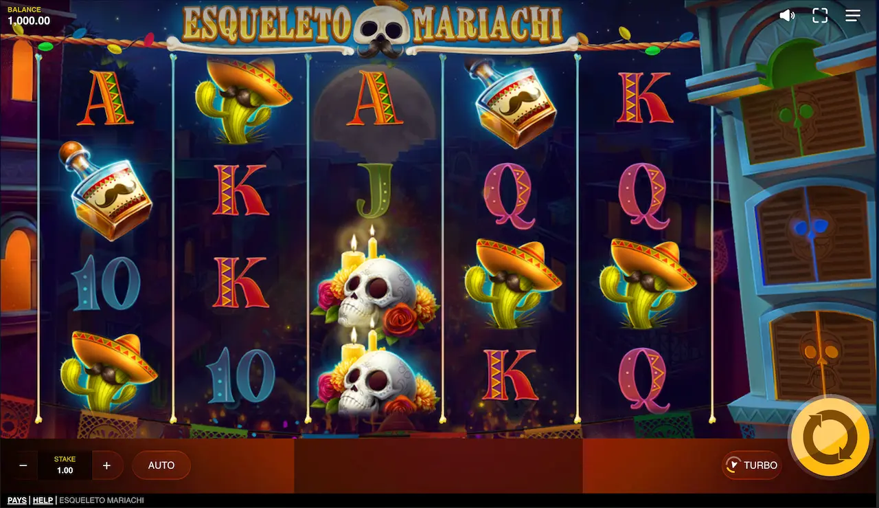 Esquelet mariachi spilleautomat