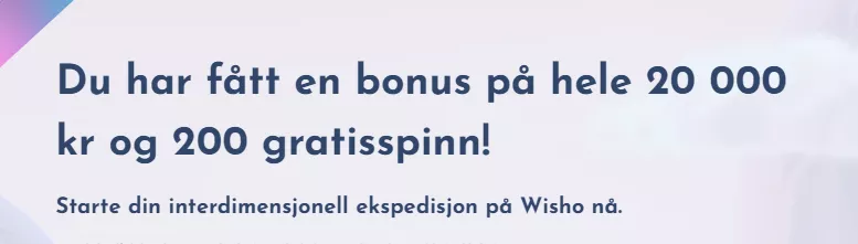 Wisho Casino Norge bonus