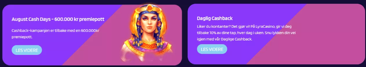 Lyra Casino Norge kampanjer