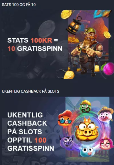 spinbookie casino norge kampanjer