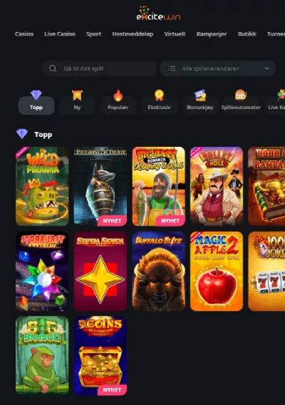 excitewin casino norge spill
