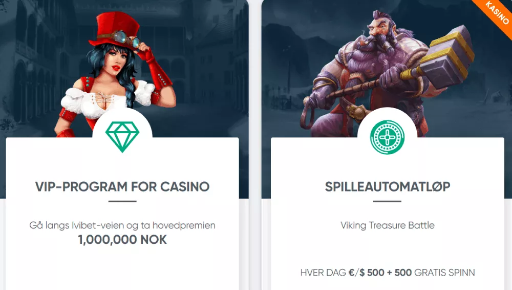 ivibet casino norge kampanjer