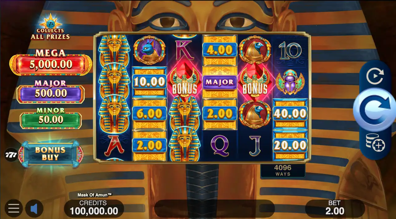 Mask of Amun spilleautomat