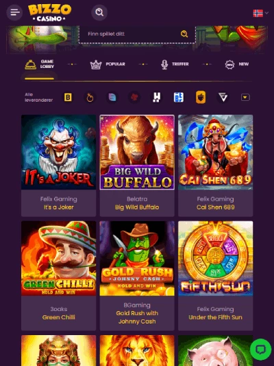 bizzo casino norge spill