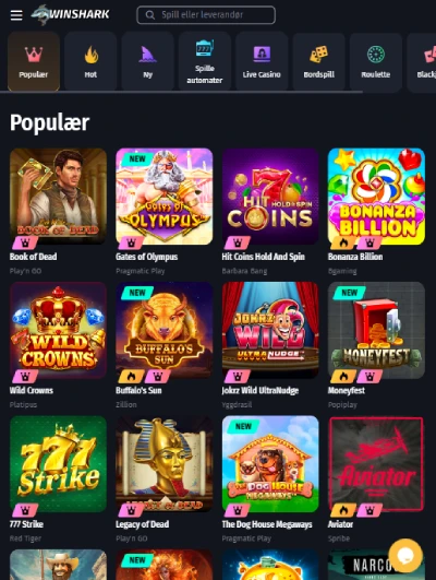 winshark casino norge spill