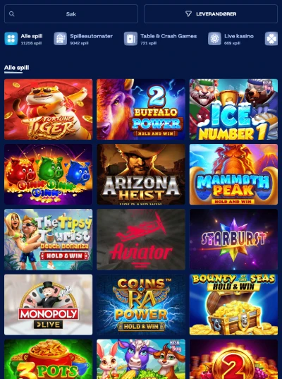 frostybet casino norge spill