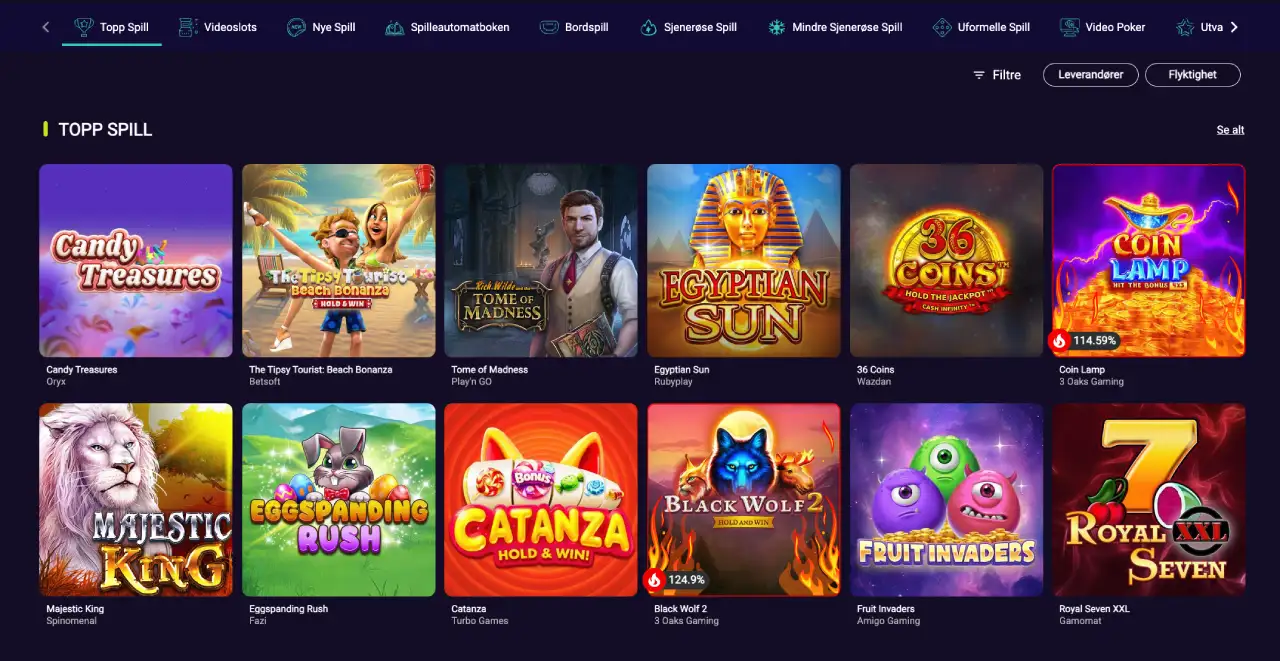 spinplatinum casino norge spill