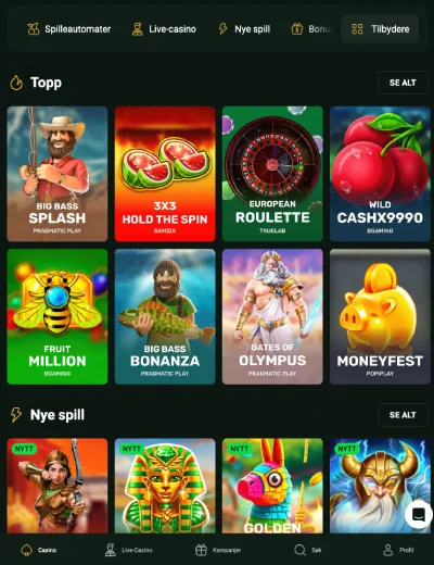 goldex casino norge spill