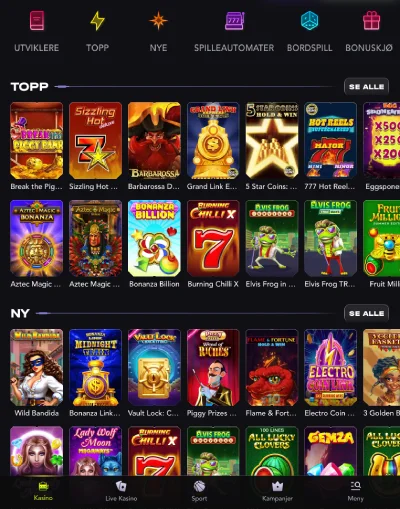 mad casino norge spill