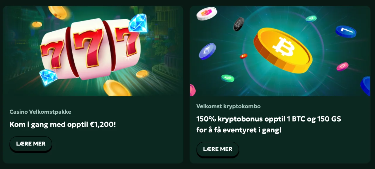sagaspins casino norge bonus
