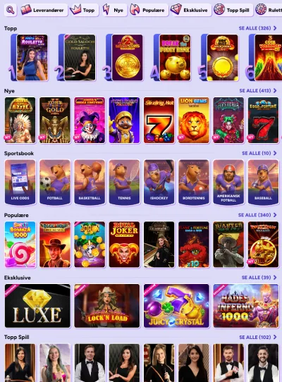 spinbara casino norge spill