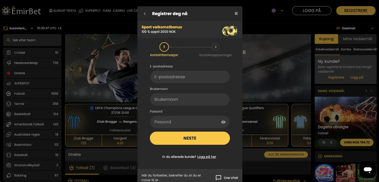 emirbet norge registrering emirbet norge registrering