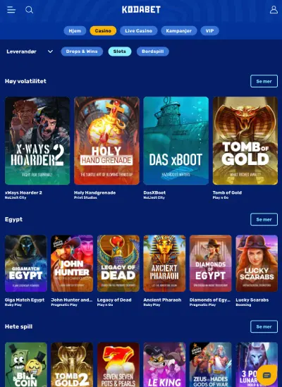 kodabet casino norge spill