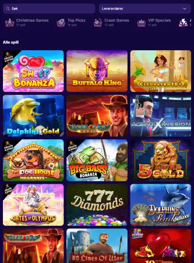 blindluck casino norge spill