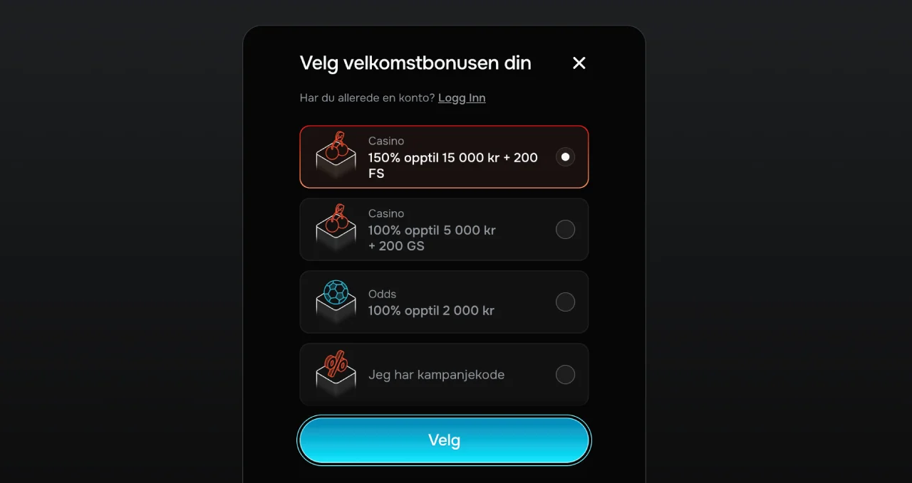 revolution casino norge bonus