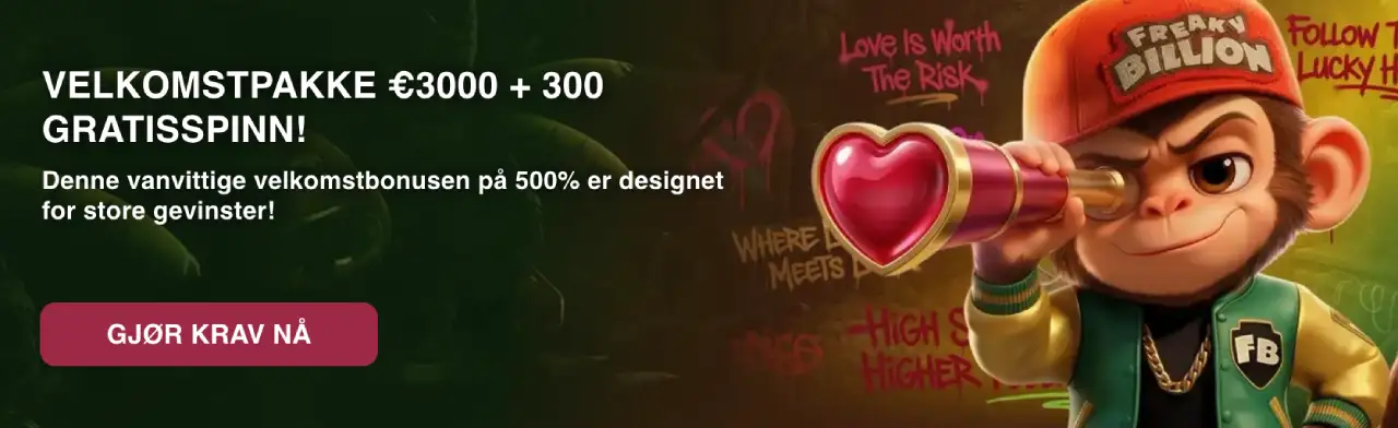 freakybillion casino norge bonus
