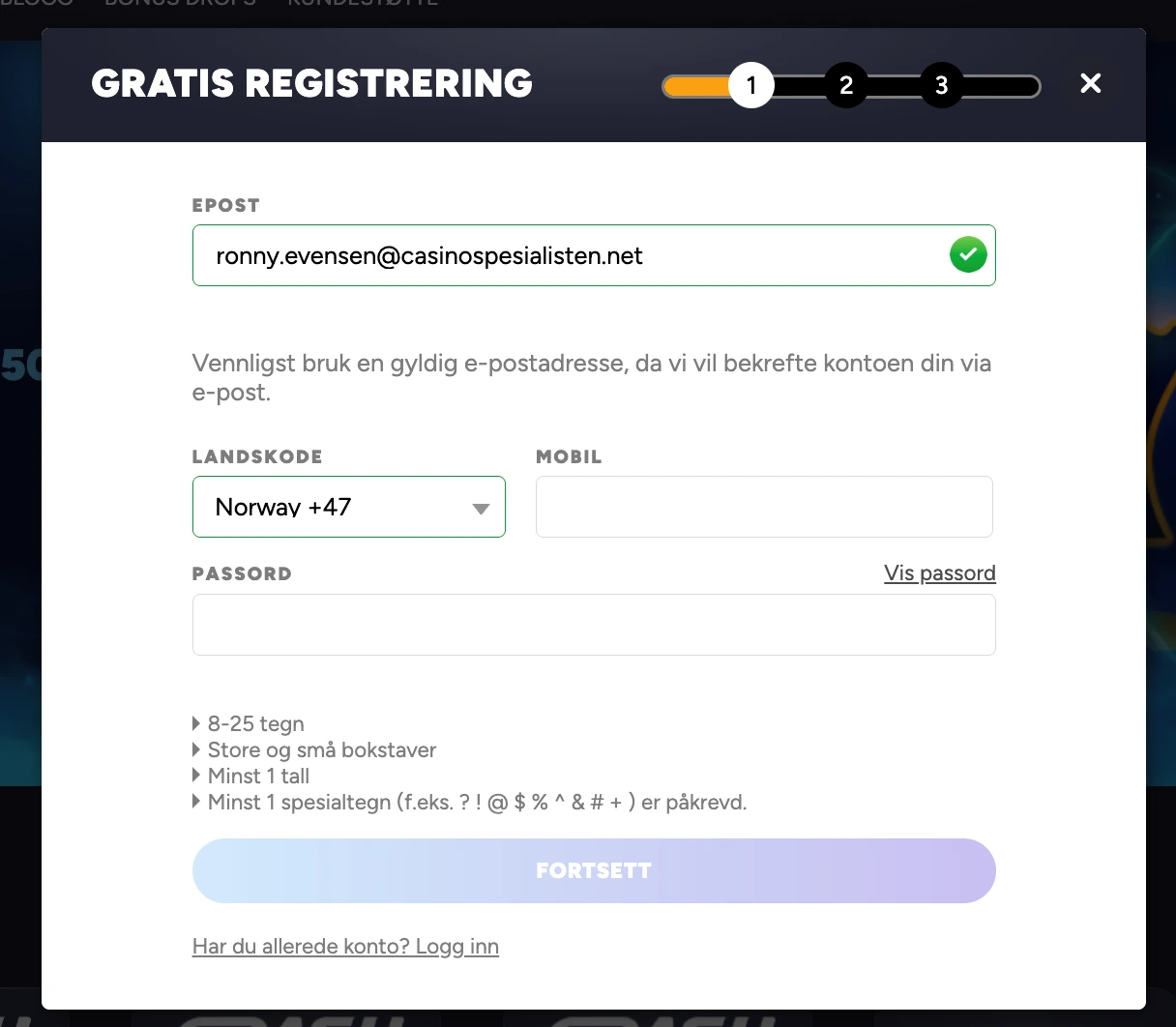 crash casino norge registrere crash casino norge registrere