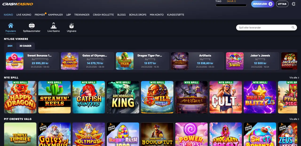 crash casino norge spill crash casino norge spill