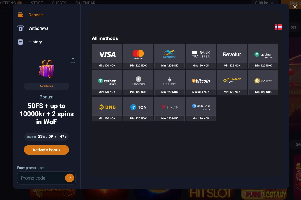 vox casino norge betalinger