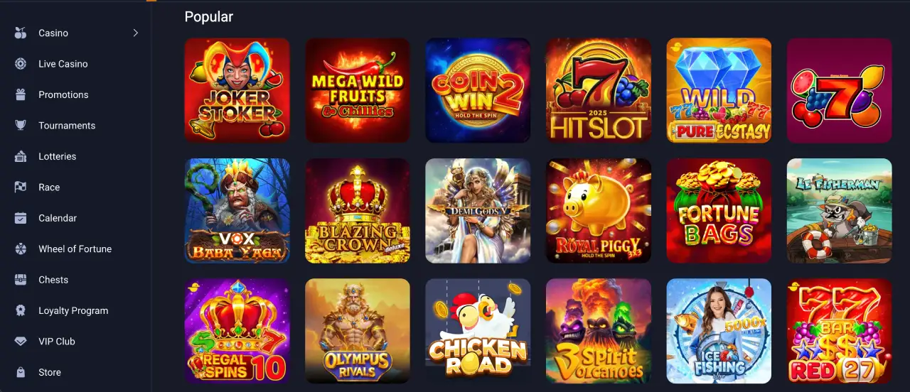 vox casino norge spill