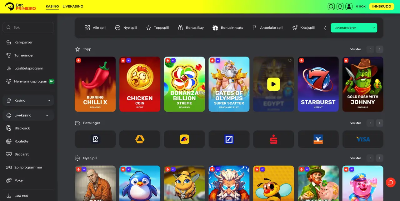 betprimeiro casino norge spill