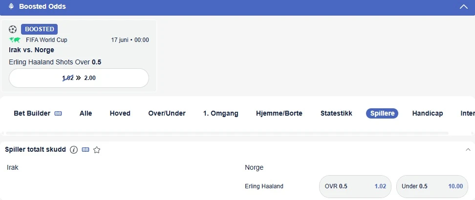 haaland oddsboost vm norge irak haaland oddsboost vm norge irak