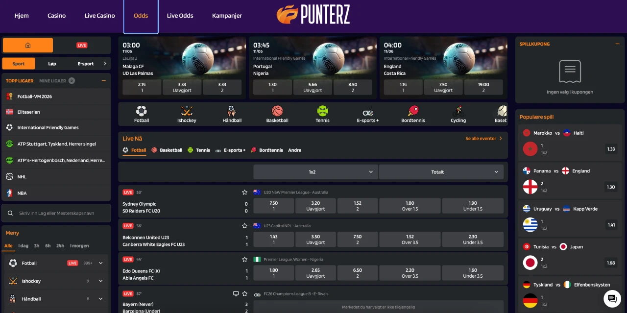 punterz odds sport