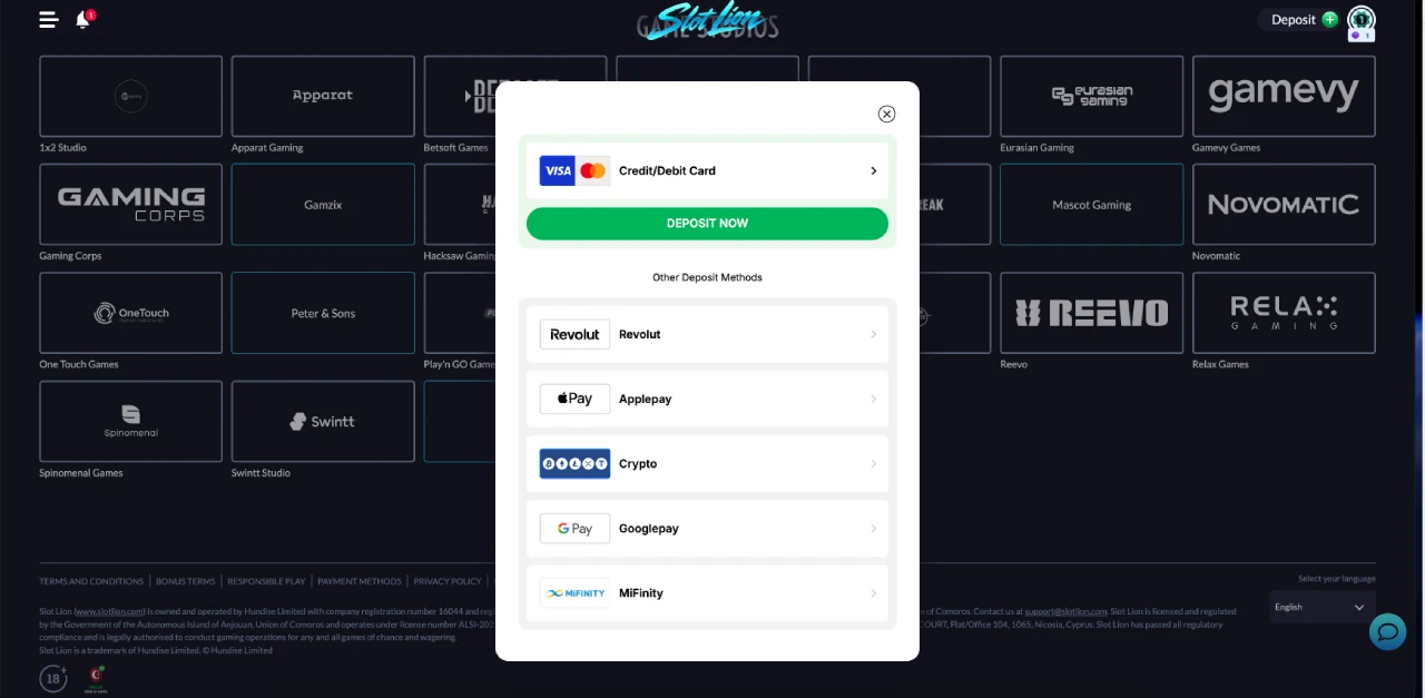 slotlion casino norge betalinger
