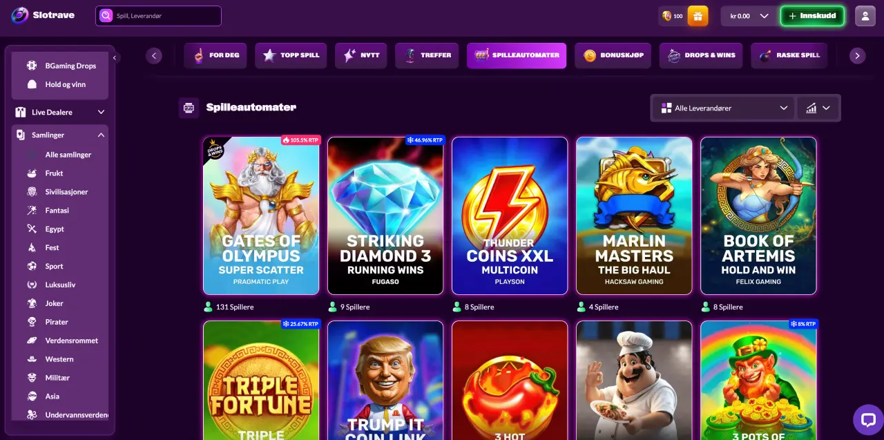 slotrave casino norge spill