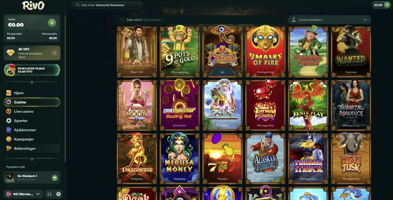 rivo casino norge spill