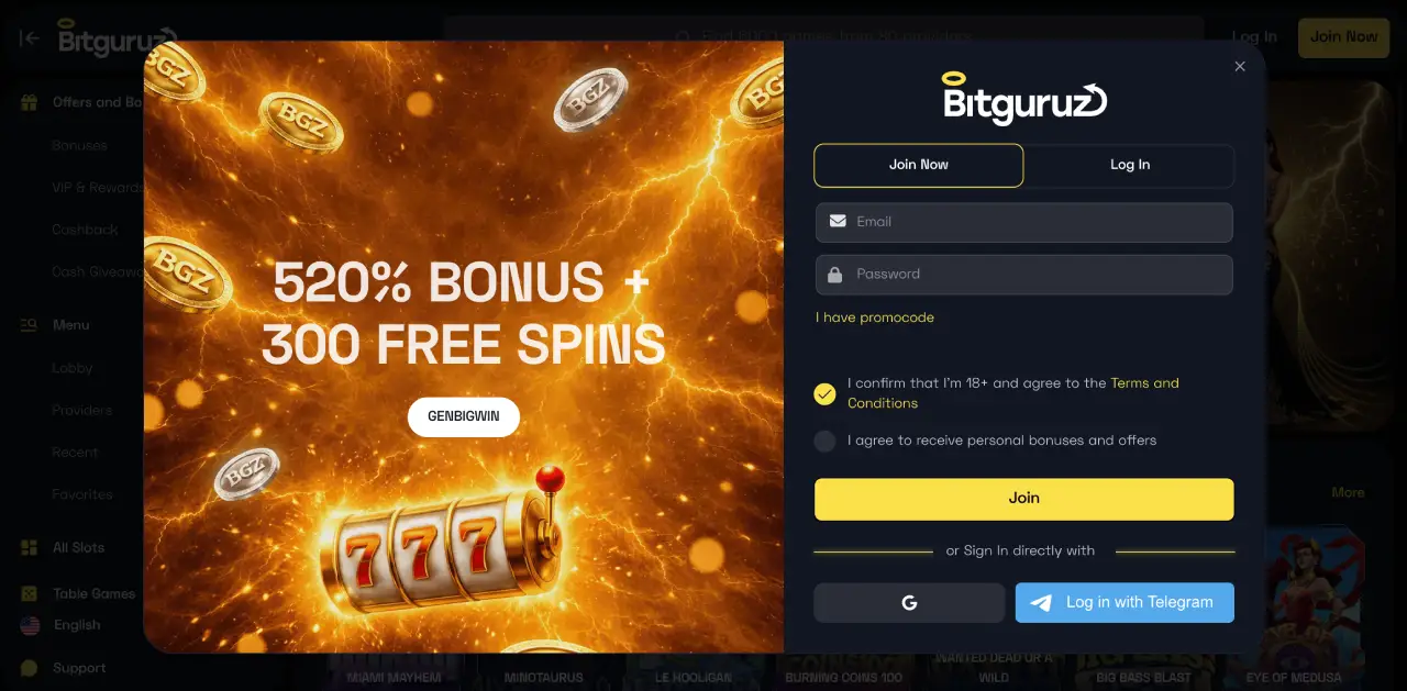 bitguruz casino norge registrere