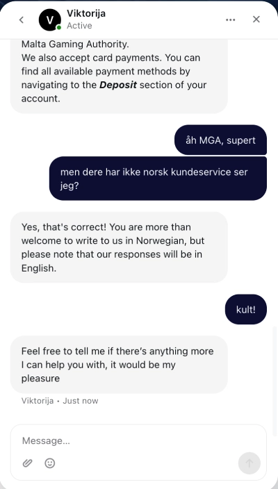 arcticbet casino norge support