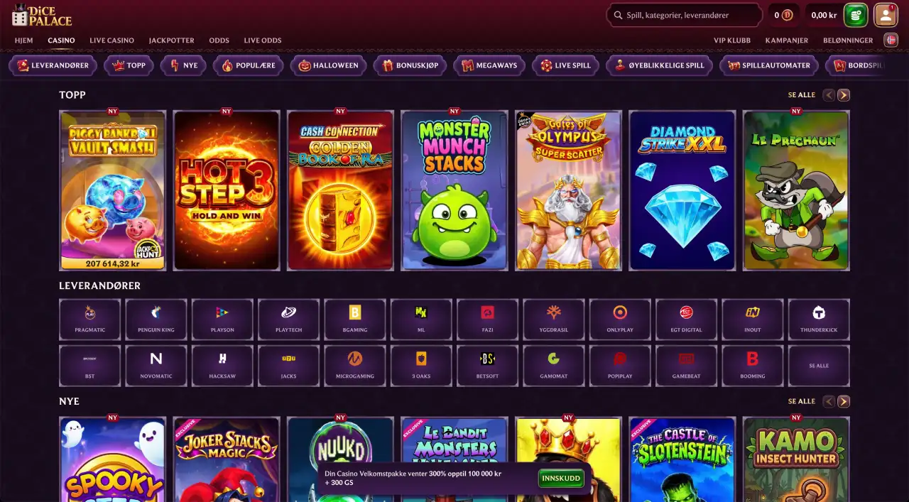 dicepalace casino norge spill dicepalace casino norge spill