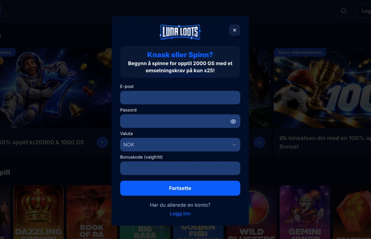 lunaloots casino norge registrere lunaloots casino norge registrere