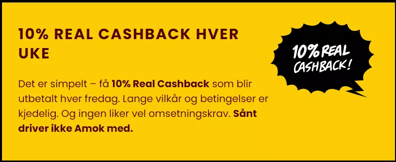 Amok casino norge cashback