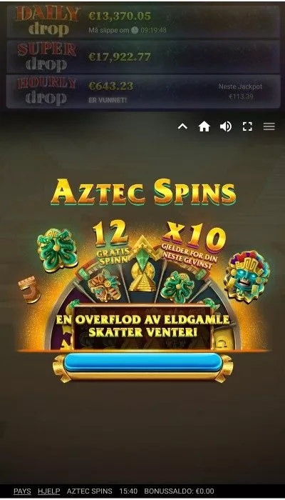 Aztec Spins tema og design