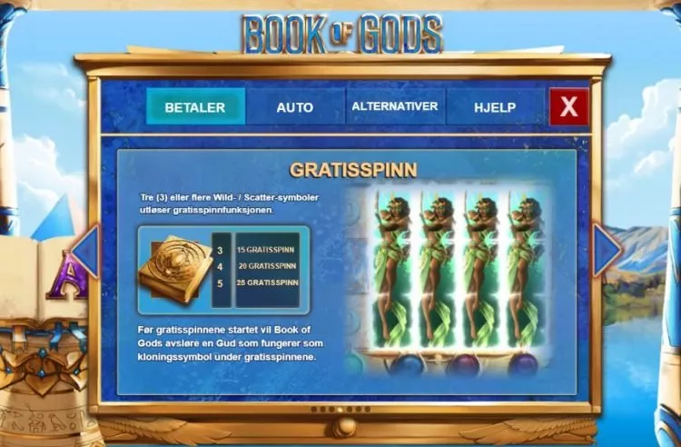 Book of gods - gratisspinn