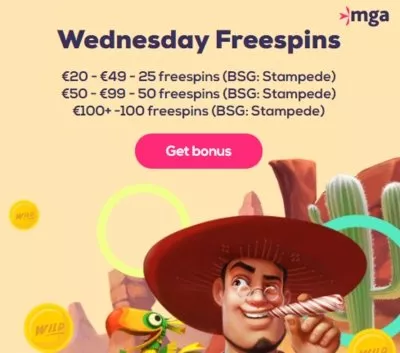 Freespins hver onsdag