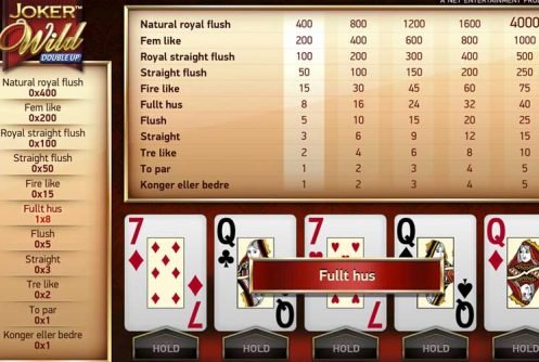 Joker Wild videopoker
