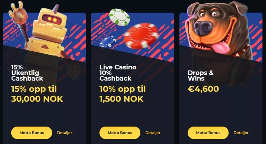 Spesielle kampanjer og casino tilbud