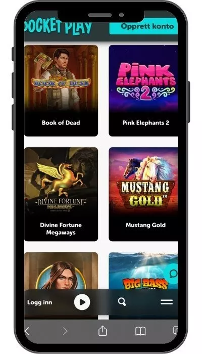 Game selection on Pocket Play