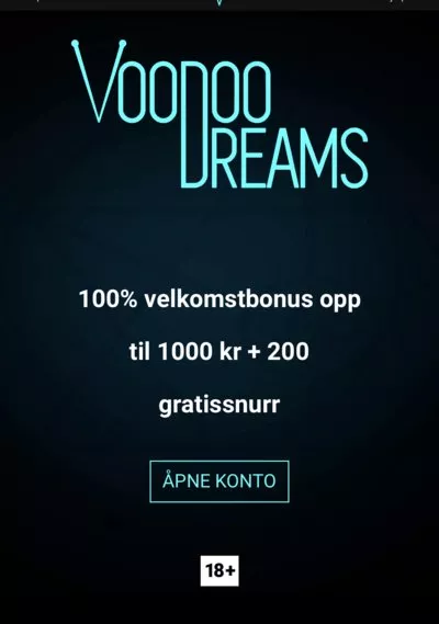 Voodoo Dreams velkomstbonus