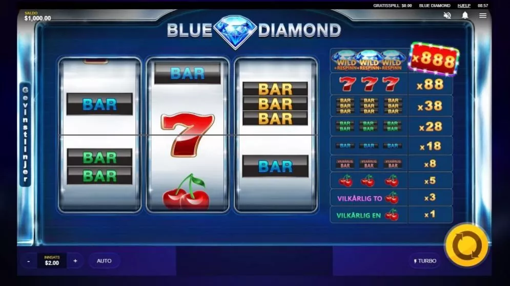 blue diamond - front