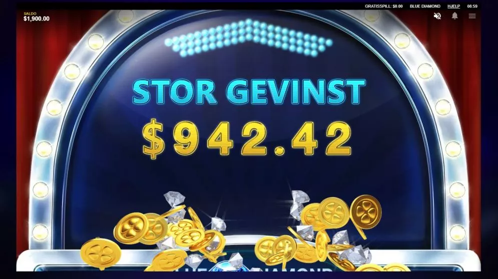 blue diamond - stor gevinst